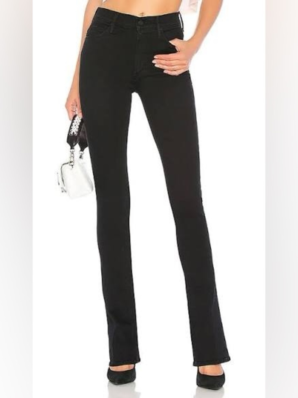 Mother The Runaway Black Flare Jeans Not Guilty Size 28 Denim Casual